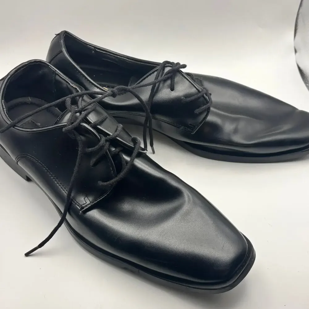 Joseph Abboud Men’s Black Square Toe Dress Shoes Lace Up Formal Size 10M